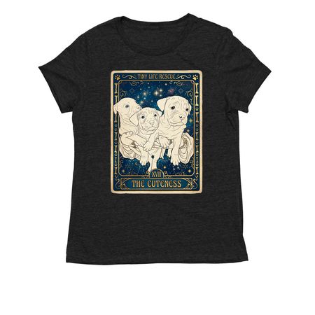 "The Cuteness" Puppies, a Space Black Allmade Eco Triblend Women?s Tee