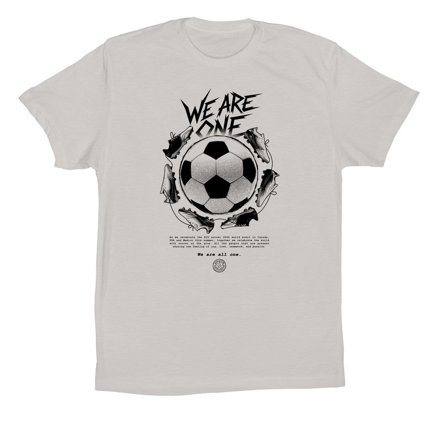 We are one!, a Solid Athletic Grey Premium Cotton Tee