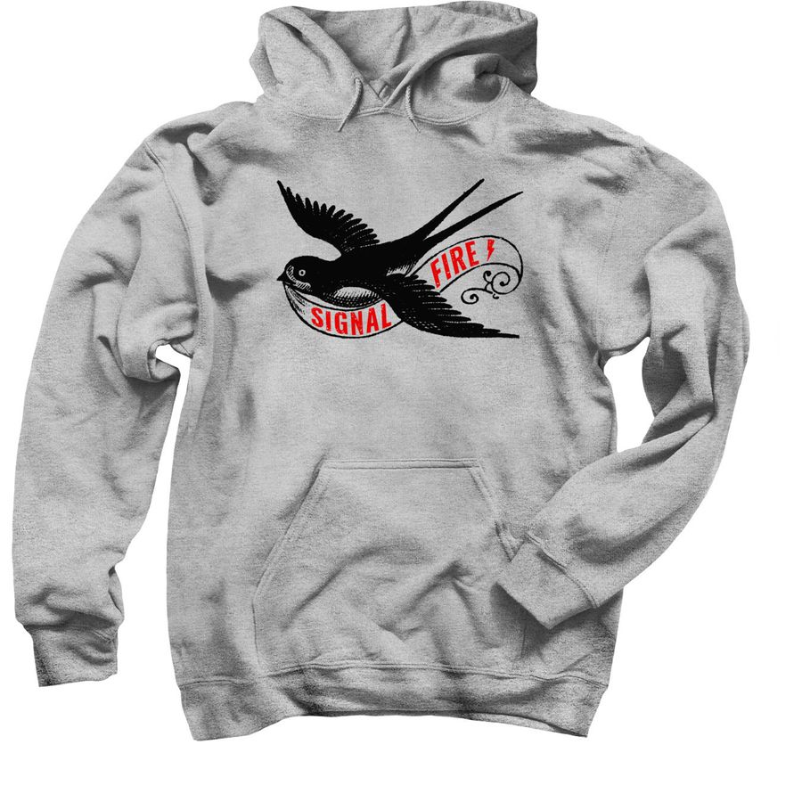 Signal Fire by Tyler Knott Gregson, a Sport Grey Pullover Hoodie