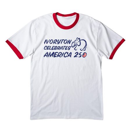 America's 250, a White/ Red Cotton Ringer Tee