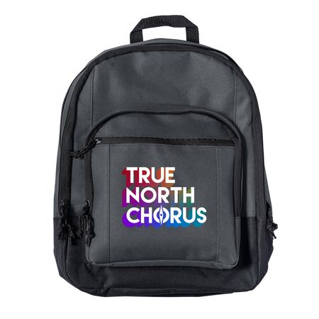 Rainbow Logo Backpack, a Dark Charcoal Everyday Backpack
