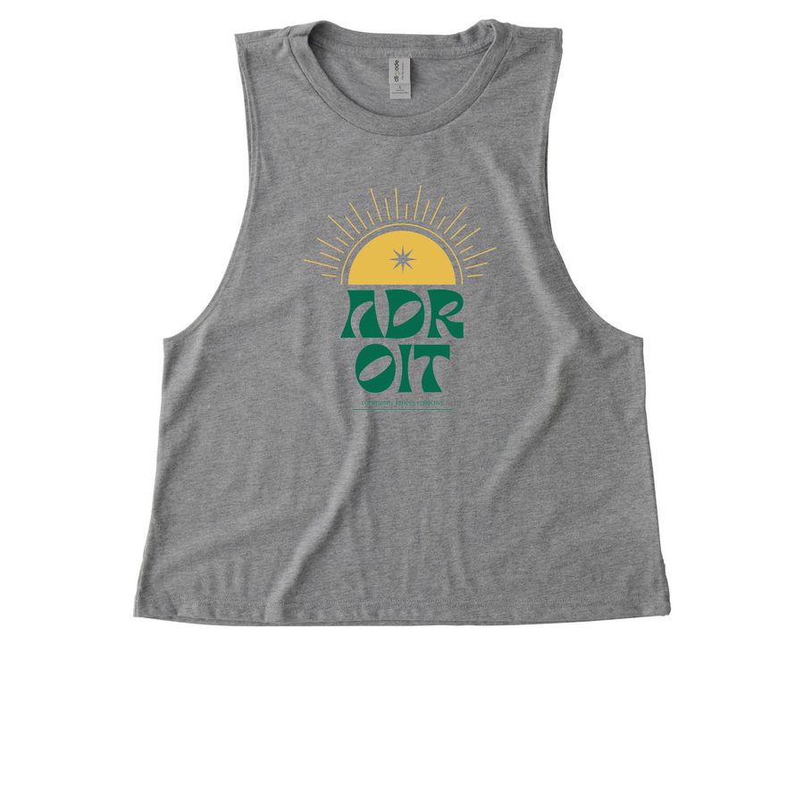 The Sunrise Special, a Aluminum Grey Allmade Eco Triblend Women?s Muscle Tank
