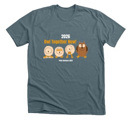 Owl Together Now 2026!, a Heather Slate Premium Unisex Tee