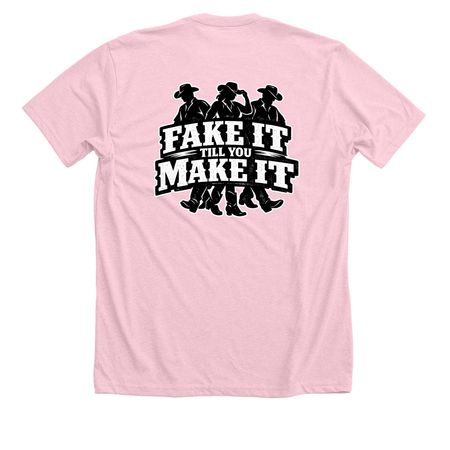 Boots on the Dance Floor Collection, a Heather Pink Premium Unisex Tee (back-view)