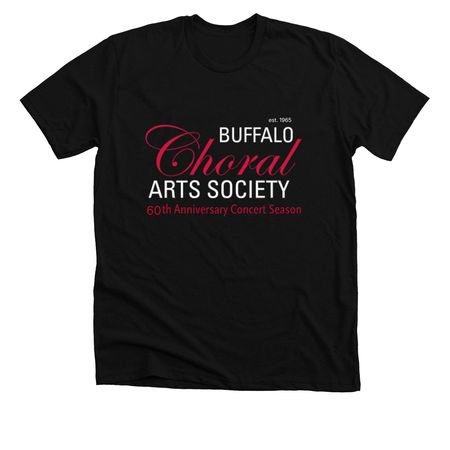 BCAS 60th Anniversary Season - Tour Style, a Solid Black Blend Premium Unisex Tee