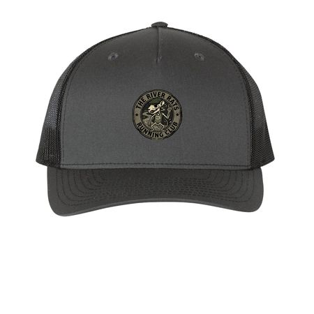 RRRC Punk Collection Hats '26, a Charcoal/ Black Printed Five-Panel Trucker Cap