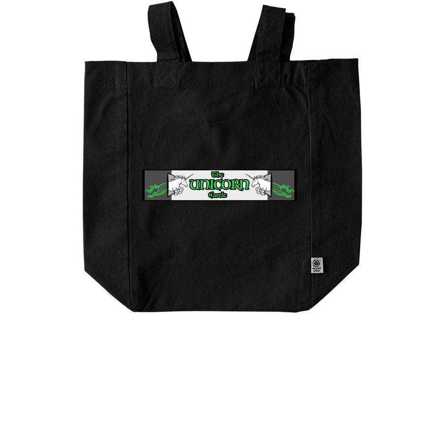 The UNICORN Castle Tote Bag Fundraiser, a Black Recycled Cotton Tote Bag