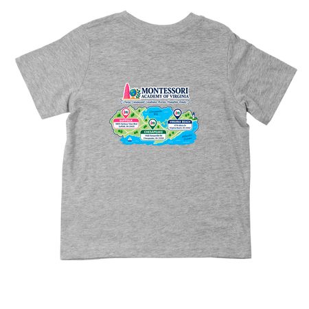 Montessori Academy&nbsp;, a Heather Toddler Tee (back-view)