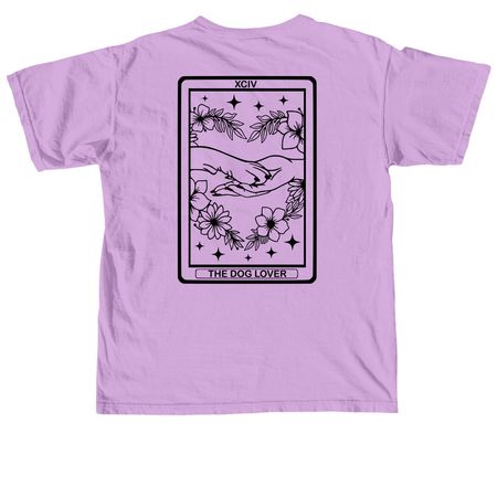 Dog Lover?Tarot Card, a Neon Violet Comfort Colors Unisex Tee