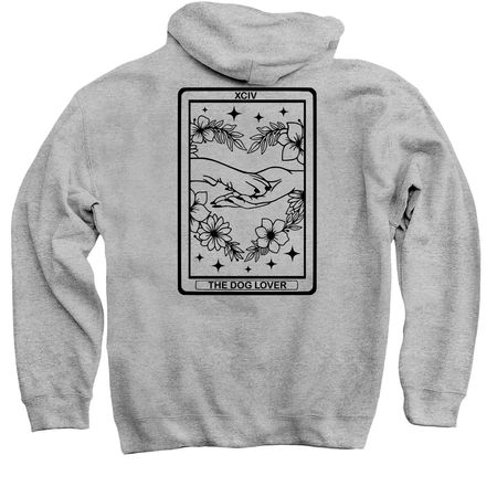 Dog Lover?Tarot Card, a Sport Grey Pullover Hoodie