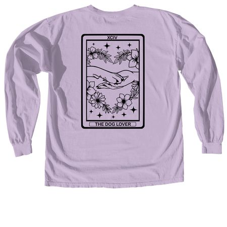 Dog Lover?Tarot Card, a Orchid Comfort Colors Long Sleeve Tee