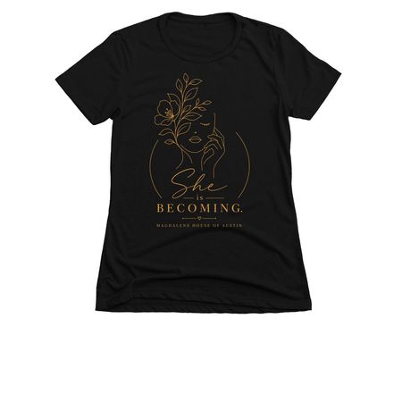 She is Becoming, a Black Women's Slim Fit Tee