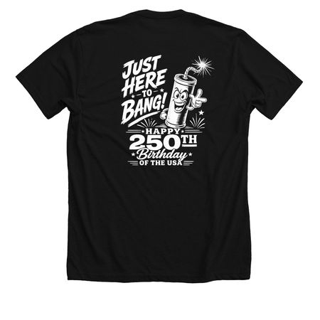 JUST HERE TO BANG, a Solid Black Blend Premium Unisex Tee