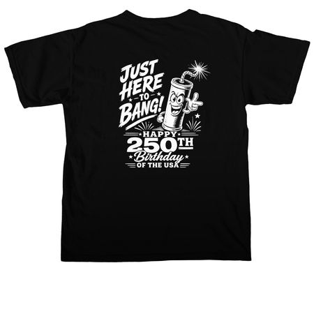 JUST HERE TO BANG, a Black Comfort Colors Unisex Tee