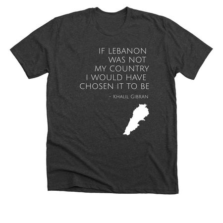 Solidarity with Lebanon, a Dark Grey Heather Premium Unisex Tee