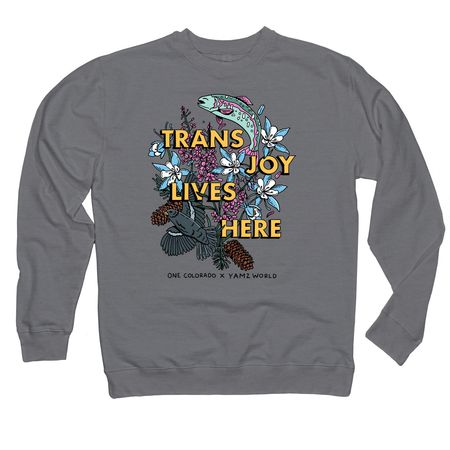 OneCO x Yamz World Collaboration, a Gunmetal Heather Midweight Crewneck Sweatshirt