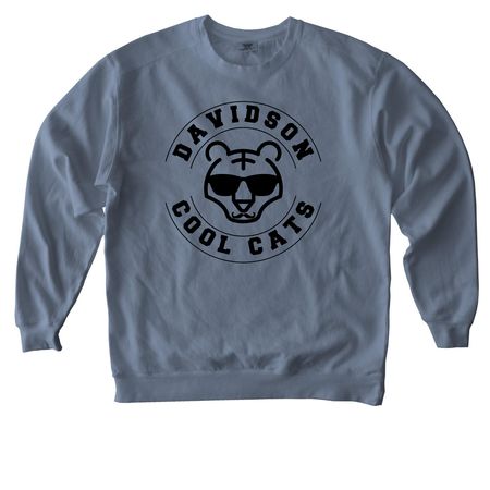 Cool Cats Club, a Blue Jean Comfort Colors Crewneck Sweatshirt