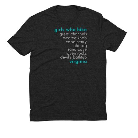 Virginia Trails, a Space Black Allmade Eco Triblend Unisex Tee