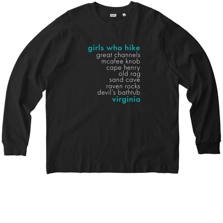 Virginia Trails, a Black Stanley/Stella Unisex Freestyler Heavyweight Long Sleeve Tee