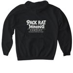 Pack Rat new design, a Black Gildan Softstyle Pullover Hoodie (back-view)