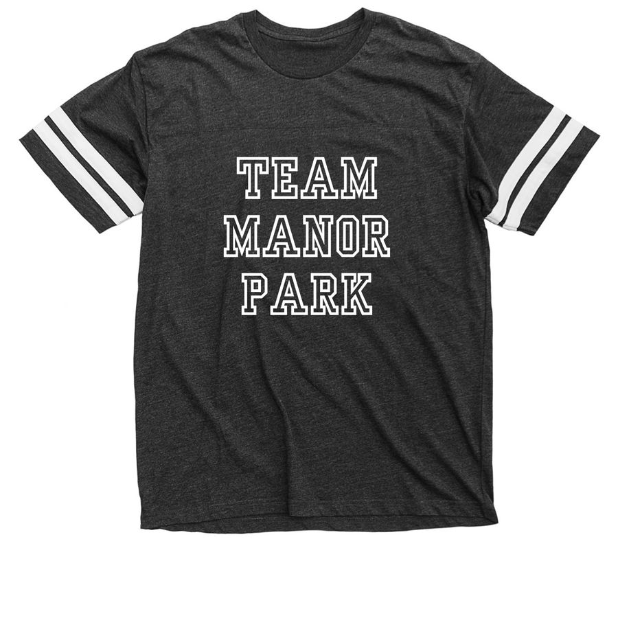 Team Manor Park, a Vintage Smoke / White Football Jersey Tee