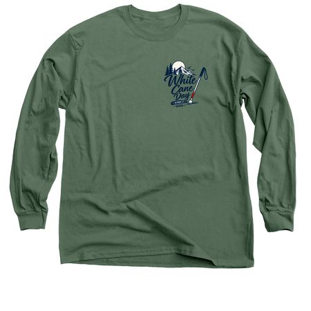 White Cane Day, a Military Green Classic Long Sleeve Tee