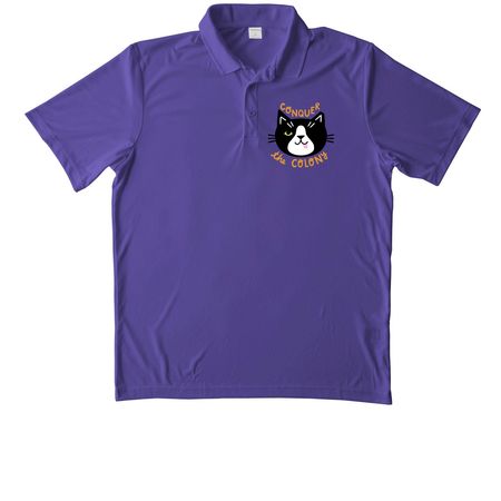 CTC Golf Shirt, a Purple Unisex Performance Polo