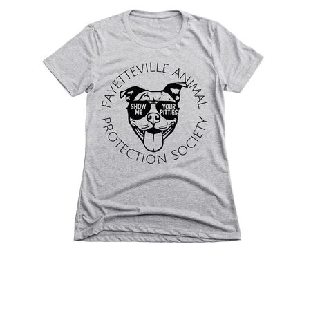 Show Me Your Pitties, a Dark Heather Grey Women's Slim Fit Tee