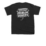Wear the Future. Fuel the Mission, a Black Youth Unisex Tee (back-view)