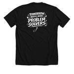Wear the Future. Fuel the Mission, a Solid Black Blend Premium Unisex Tee (back-view)