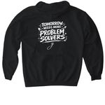 Wear the Future. Fuel the Mission, a Black Gildan Softstyle Pullover Hoodie (back-view)