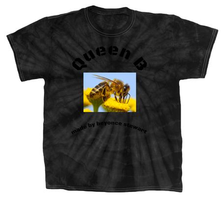 Queen b, a Black Classic Tie Dye Tee