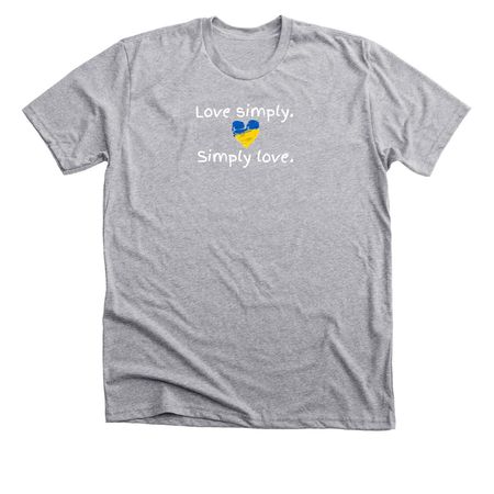 Love simply. Simply love., a Athletic Heather Premium Unisex Tee