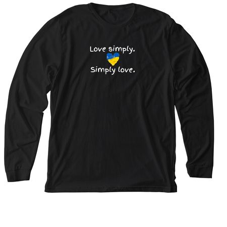 Love simply. Simply love., a Solid Black Blend Premium Long Sleeve Tee