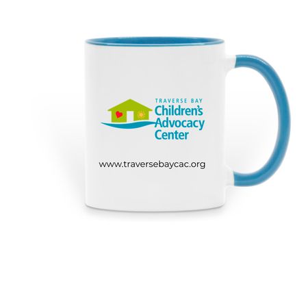 TBCAC Coffee Mug, a Light Blue Two-Tone Ceramic Mug