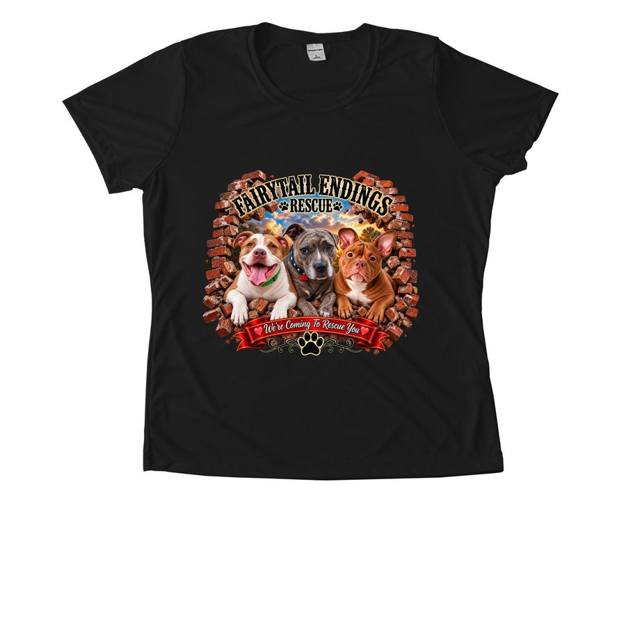 Dog Rescue T-shirts, a Black Women's Performance Tee