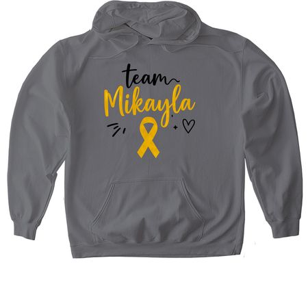 Team Mikayla Design 2, a Charcoal Gildan Softstyle Pullover Hoodie