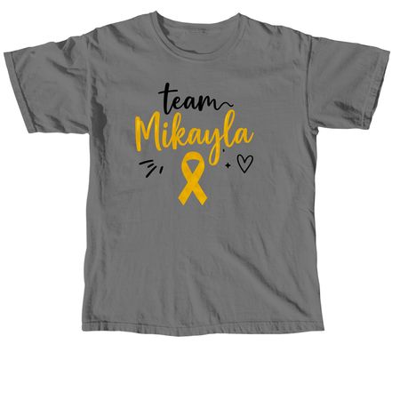 Team Mikayla Design 2, a Grey Comfort Colors Unisex Tee