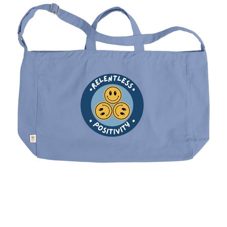 Sanibel Positivity Tote, a Elemental Blue Reclaimist G2G Tote Bag (back-view)