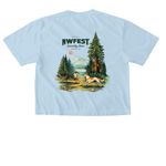 NWFest 2026 Apparel: 2-Sided Logo, a Chambray Comfort Colors Boxy Tee (back-view)