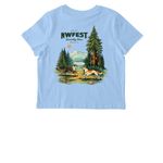 NWFest 2026 Apparel: 2-Sided Logo, a Blue Soul Stanley/Stella Women?s Stella Muser Tee (back-view)