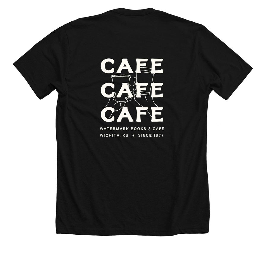 Watermark Cafe Shirt, a Solid Black Blend Premium Unisex Tee