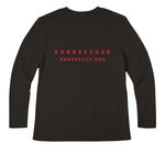 Show up for them, a Black Women?s Premium Long Sleeve Tee (back-view)