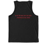 Show up for them, a Deep Black Allmade Eco Triblend Tank (back-view)