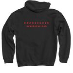 Show up for them, a Black Pullover Hoodie (back-view)