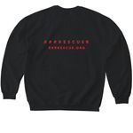 Show up for them, a Black Softstyle Crewneck Sweatshirt (back-view)