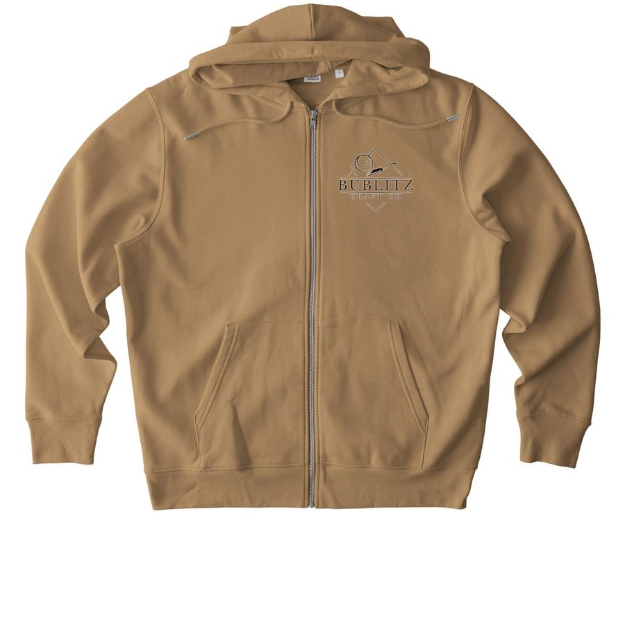 Bublitz Craft Co Logo - Sweatshirt, a Latte Stanley/Stella Unisex Cultivator 2.0 Zip Up Pullover Hoodie