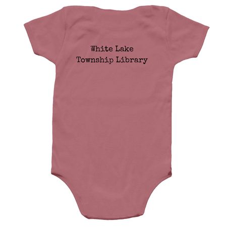First Edition Est. 2027, a Mauve Infant Onesie (back-view)