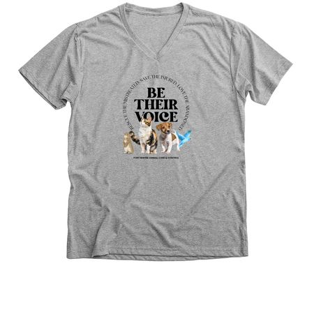Be Their Voice, a Athletic Heather Premium V-Neck Tee