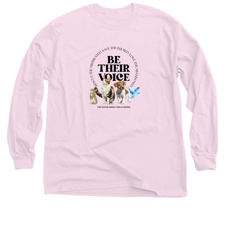 Be Their Voice, a Light Pink Classic Long Sleeve Tee